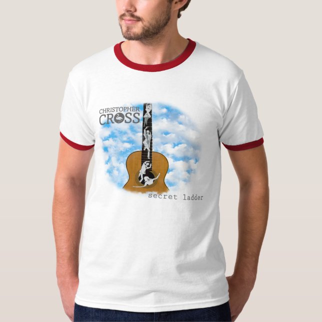 T-shirt da escada secreta" da cruz de Christopher (Frente)
