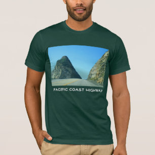 T-shirt da estrada da Costa do Pacífico dos homen