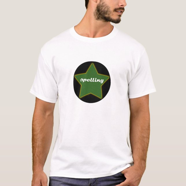 T-shirt da estrela da soletração (Frente)