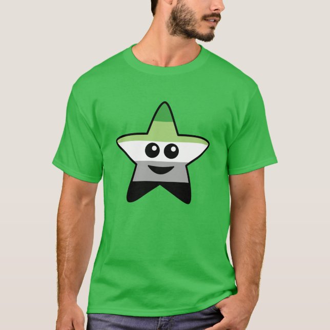 T-shirt da estrela de Aromantic (Frente)