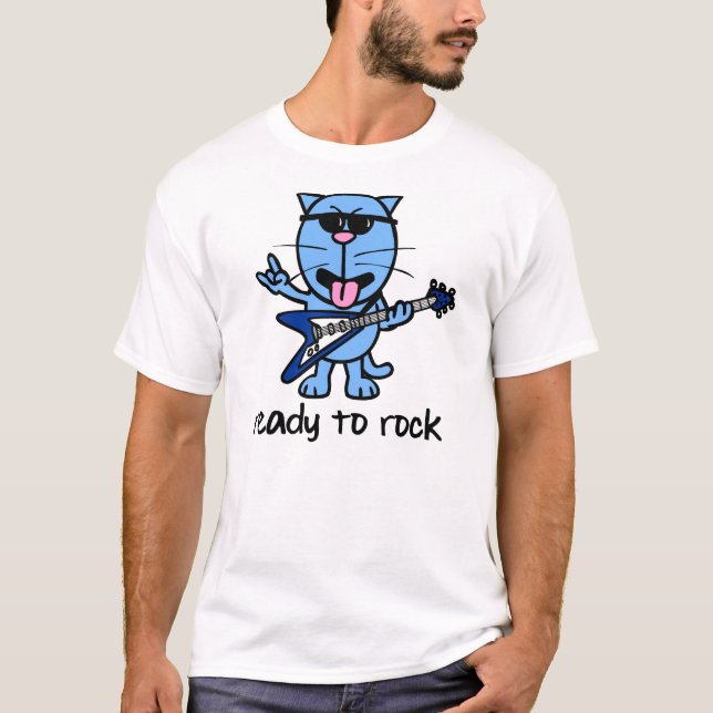 T-shirt da estrela do rock de Catt (Frente)