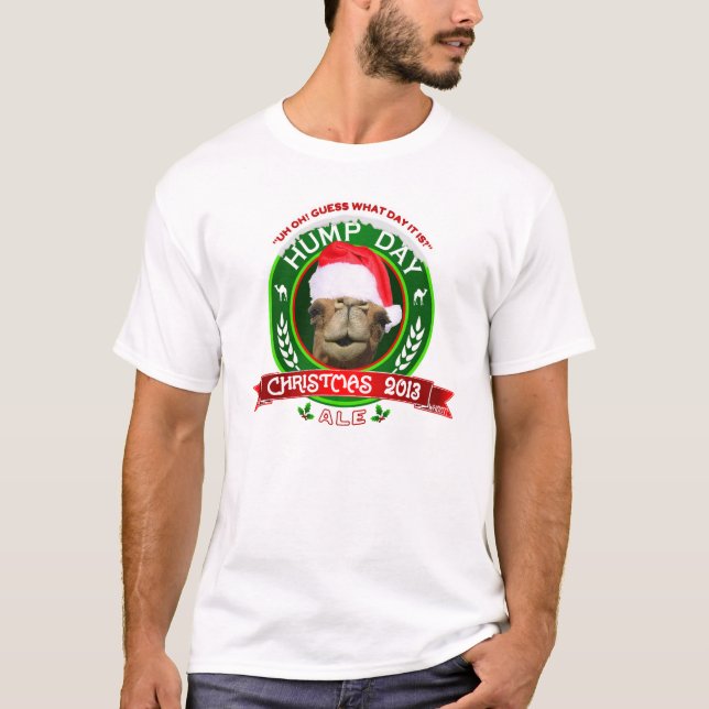 T-shirt da etiqueta da cerveja inglesa do Natal do (Frente)