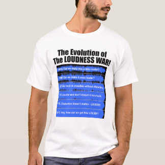 T-shirt da evolução da guerra do volume