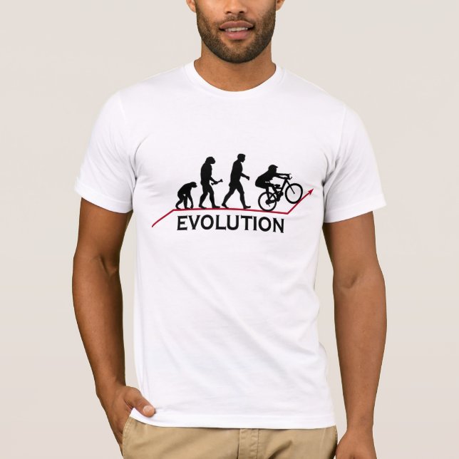 T-shirt da evolução do Mountain bike (Frente)