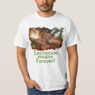 T-shirt da extinção do orangotango & dos animais