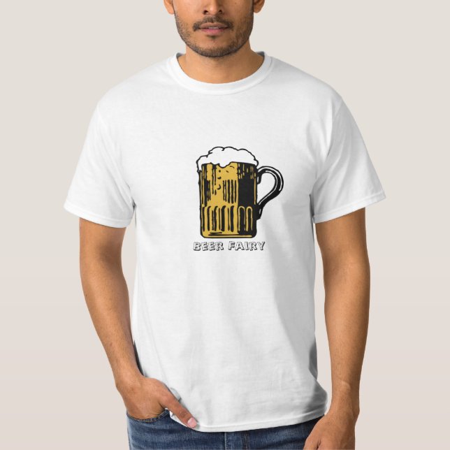 T-shirt da fada da cerveja dos homens (Frente)