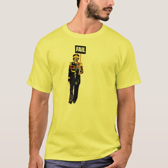 T-shirt da FALHA de Gaddafi (Frente)