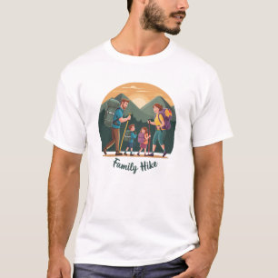 T-Shirt da família de caminhada