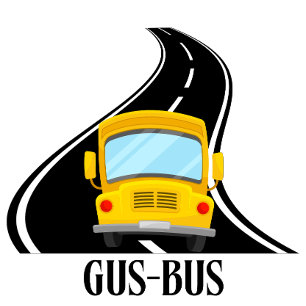 T-shirt da família de ônibus Gus Bus-Gus
