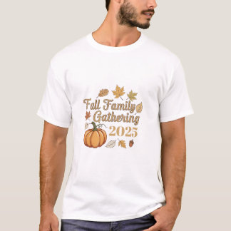 T-shirt da família de outono personalizada que rec