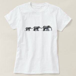 T-shirt da família do elefante