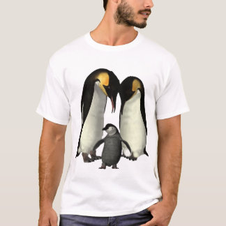 T-shirt da família do pinguim
