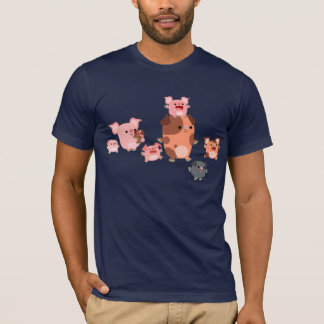 T-Shirt da Família Porco de Cartoon Bonita