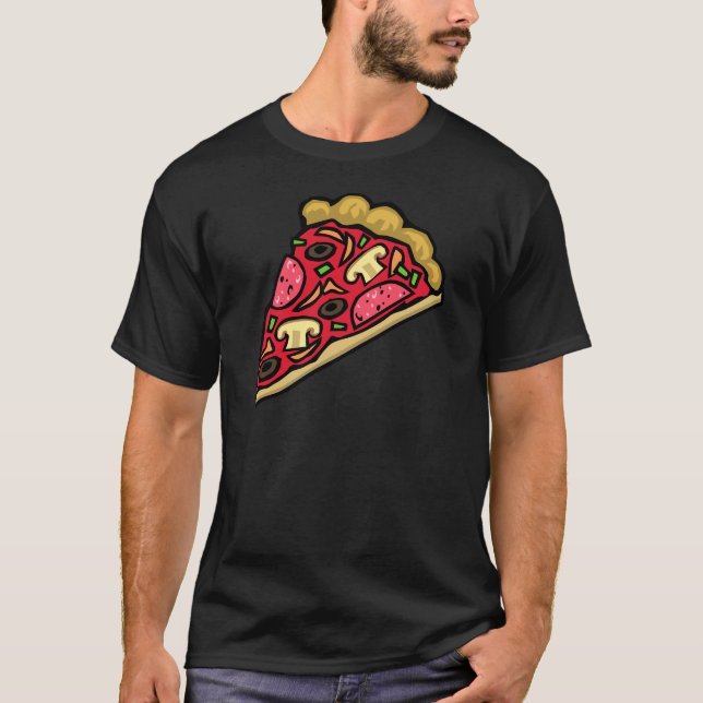T-shirt da fatia da pizza (Frente)