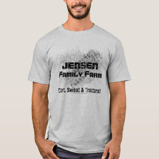 T-shirt da fazenda da família com trilha do trator