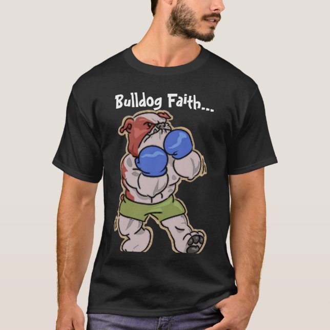 T-shirt da fé do buldogue (Frente)