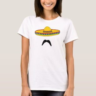 T-shirt da festa de Cinco de Mayo do bigode e do