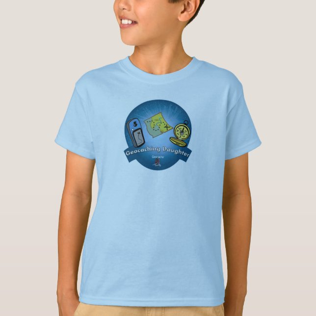 T-shirt da filha de Geocaching (Frente)