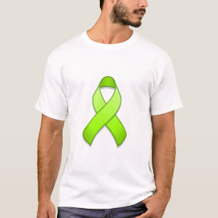 T-shirt da fita da consciência do verde limão