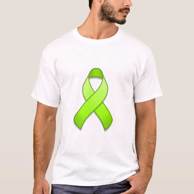 T-shirt da fita da consciência do verde limão (Frente)