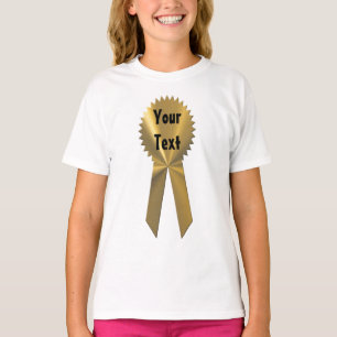 T-shirt da fita da medalha Dourado do vencedor