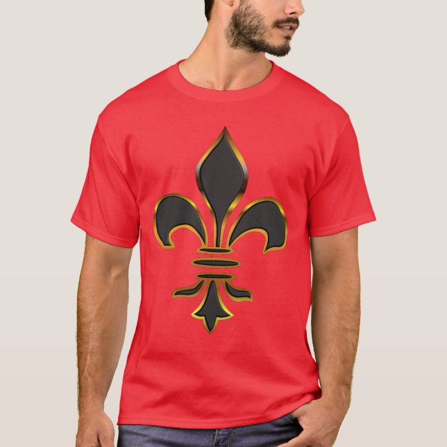 T-shirt da flor de lis (Frente)