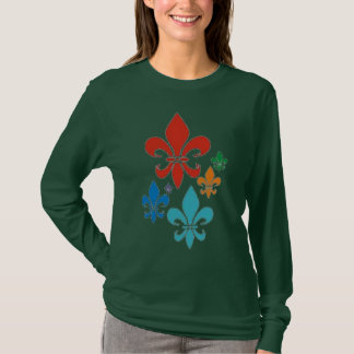 T-shirt da flor de lis - personalizado