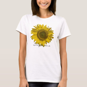 T-shirt da flor do girassol