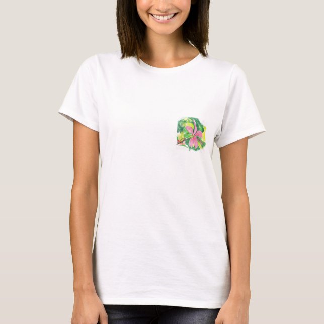 T-shirt da flor do hibiscus (Frente)
