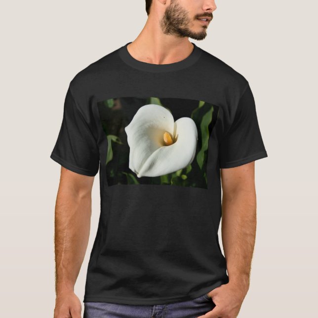 T-shirt da flor do lírio de Cala (Frente)