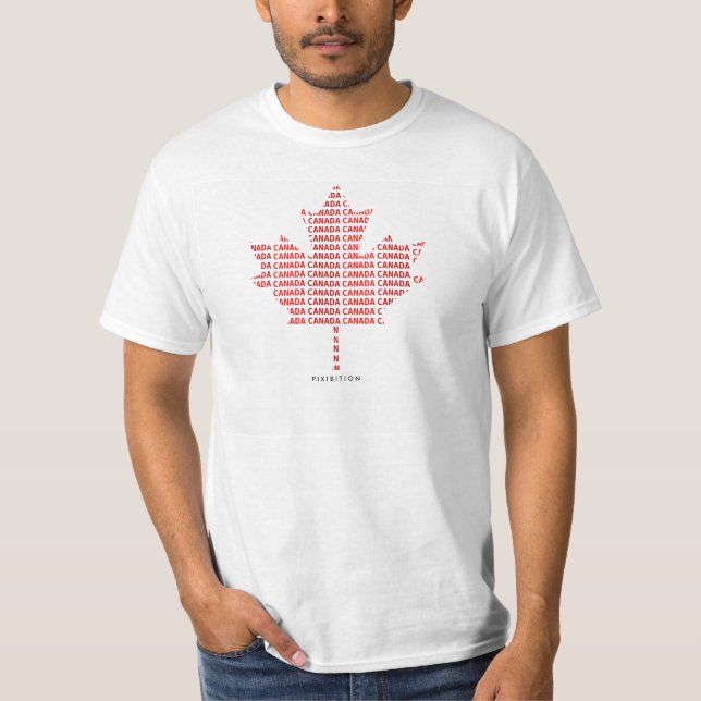 T-shirt da folha de bordo de Canadá (Frente)