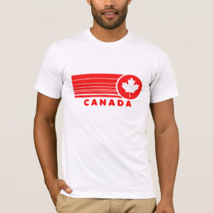 T-shirt da folha de bordo do vintage de Canadá