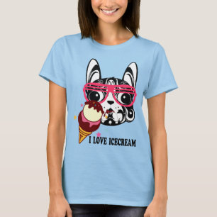 t-shirt da forma do puppystyle do gelado do cão d