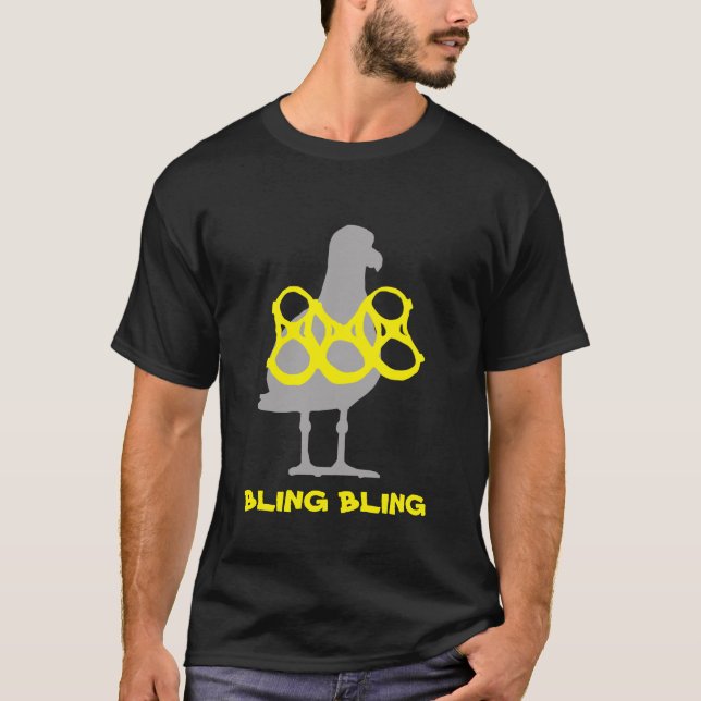 T-shirt da gaivota de Bling Bling (Frente)