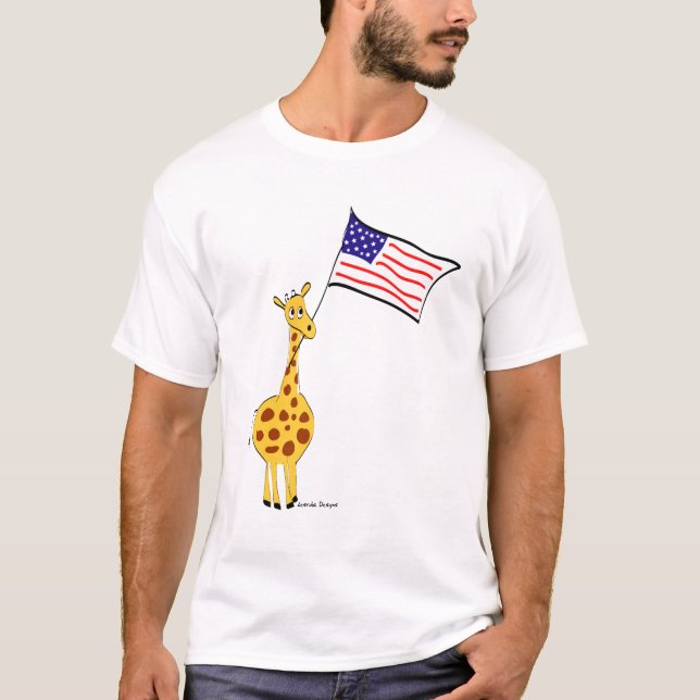T-shirt da Girafa Americana (Frente)