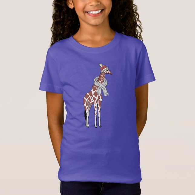 T-Shirt da girafa de inverno (Frente)
