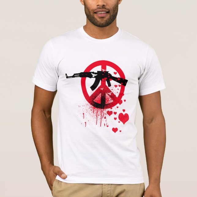 T-shirt da guerra do amor não (Frente)