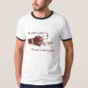 T-shirt da guitarra acústica