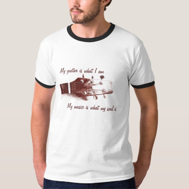 T-shirt da guitarra acústica (Frente)
