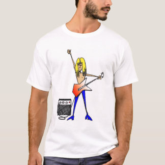 T-shirt da guitarra da rocha