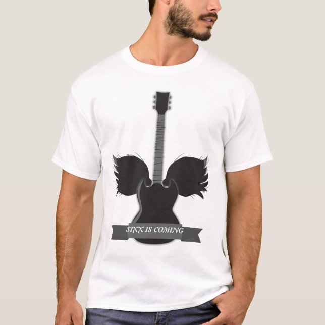 T-shirt da guitarra de Sixx (Frente)