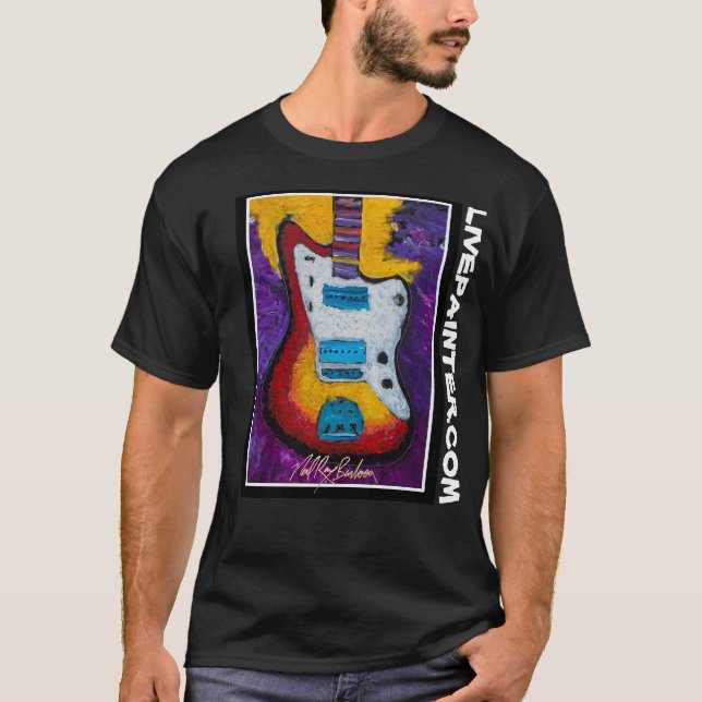 T-SHIRT da guitarra do entalhe (Frente)