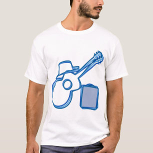 T-shirt da guitarra dos azuis