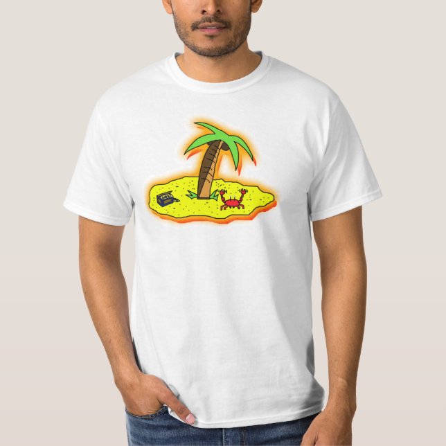 T-shirt da ilha de deserto (Frente)