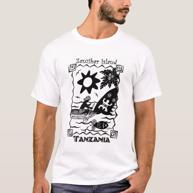 T-shirt da ilha de Zanzibar (Frente)