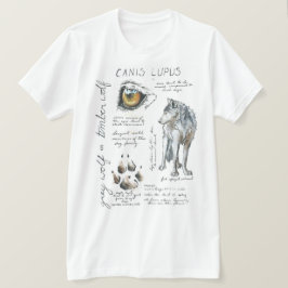 T-shirt da ilustração do lobo do lúpus de Canis