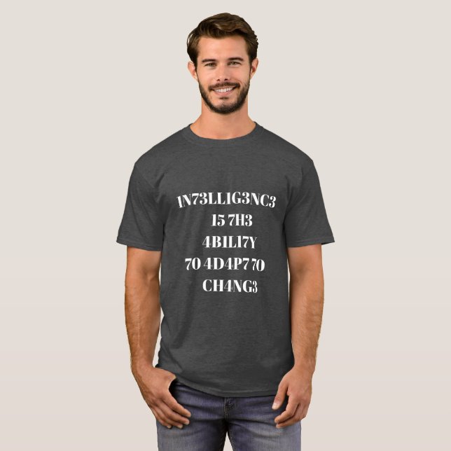 T-shirt da inteligência para homens (Frente Completa)