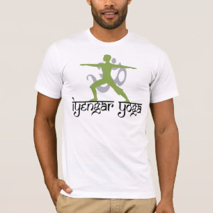 T-shirt da ioga de Iyengar da pose do guerreiro