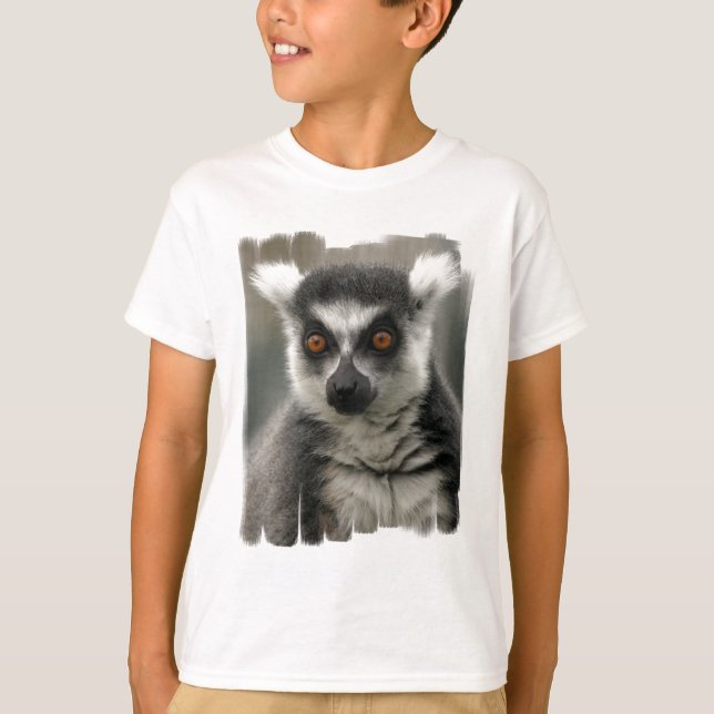 T-shirt da juventude da cara do Lemur (Frente)