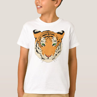 T-shirt da juventude da cara do tigre da pulseira